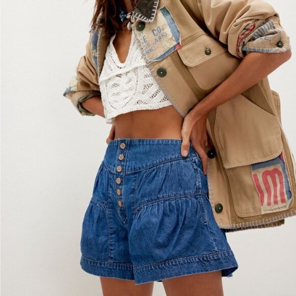 We The Free Fleur Denim Shorts Small - Picture 1 of 11